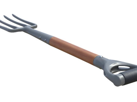 Border Garden Fork Tool 3D Model