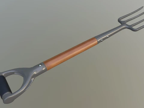 Border Garden Fork Tool 3D Model