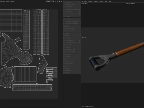 Border Garden Fork Tool 3D Model