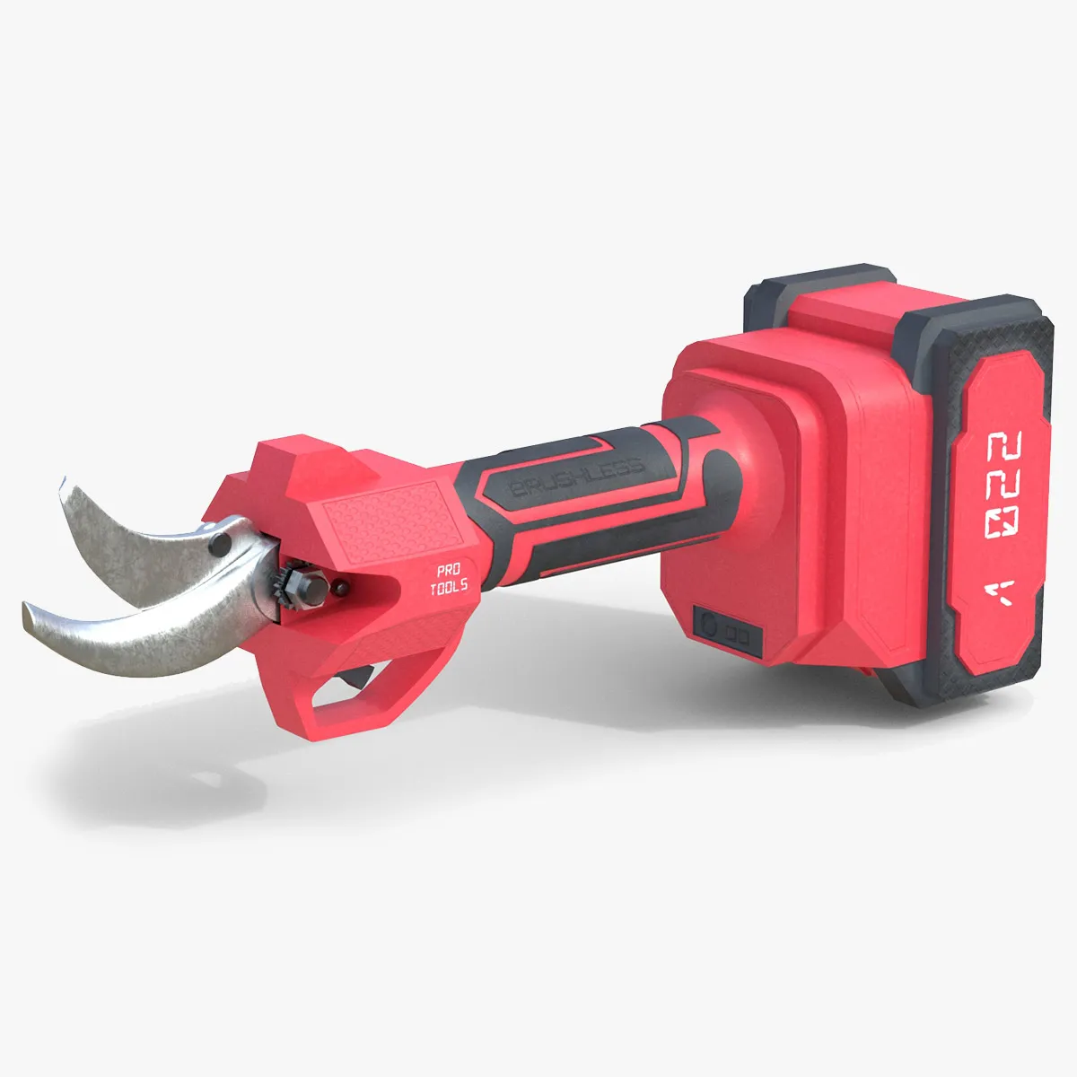 Cordless Pruner 3D Model .c4d .max .obj .3ds .fbx .stl .blend 
