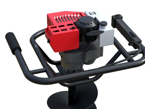Earth Auger Garden Tool 3D Model