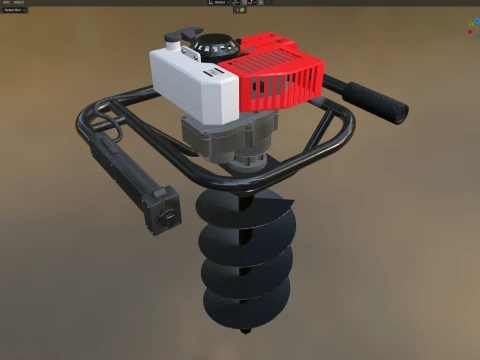 Earth Auger Garden Tool 3D Model
