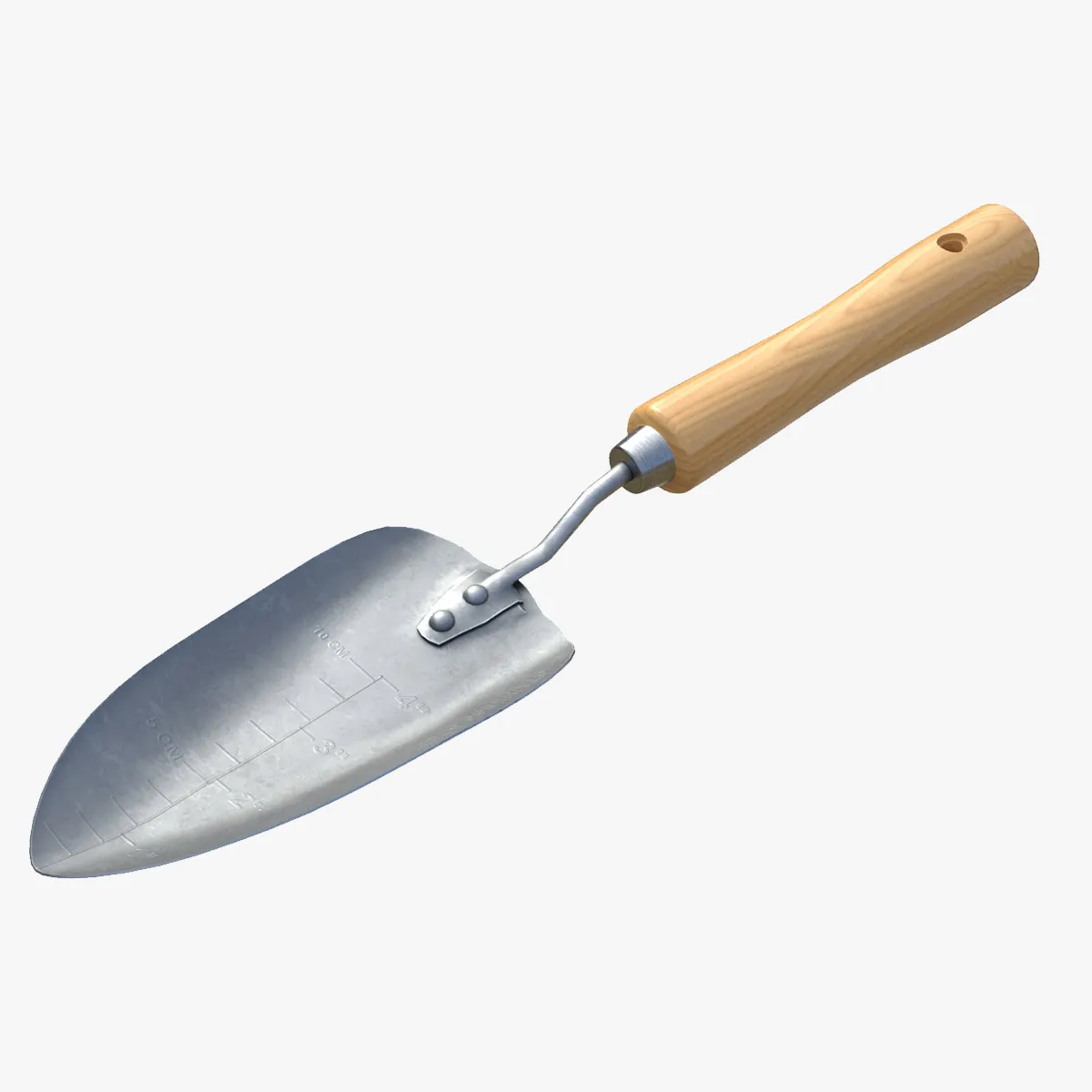 Garden Hand Trowel 3D Model .c4d .max .obj .3ds .fbx .stl .blend