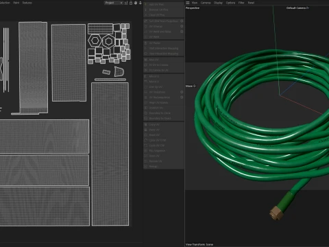 Garden Hose and Trigger Nozzle 3D Model