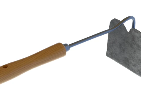 Hand Hoe Garden Tool 3D Model