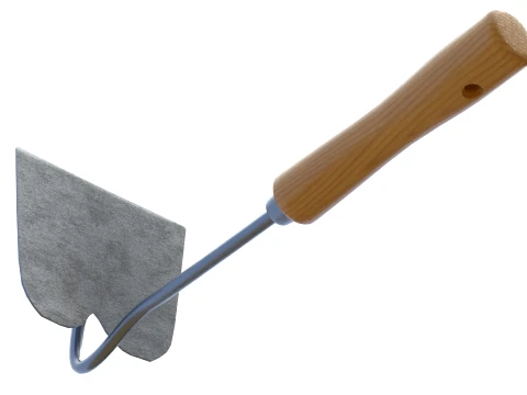 Hand Hoe Garden Tool 3D Model