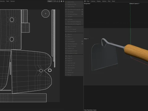 Hand Hoe Garden Tool 3D Model