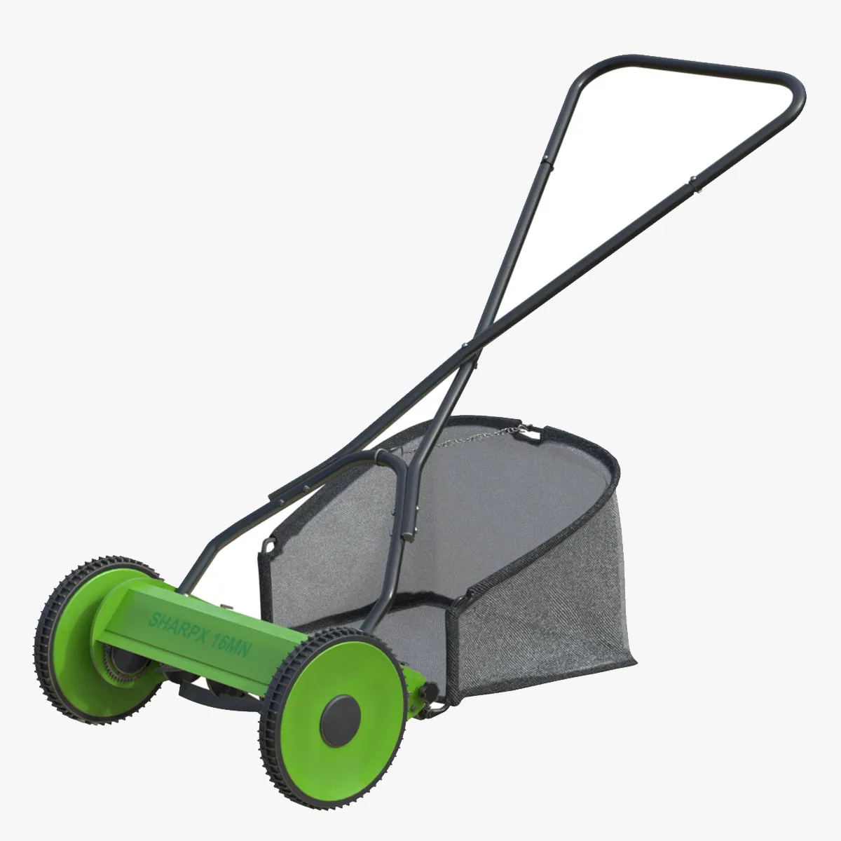 Manual Lawn Mower 3D Model .c4d .max .obj .3ds .fbx .stl .blend 
