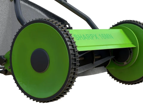 Manual Lawn Mower 3D Model