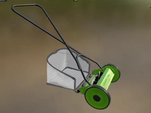 Manual Lawn Mower 3D Model
