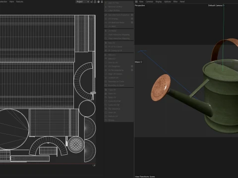 Metal Watering Can Copper 3D Model