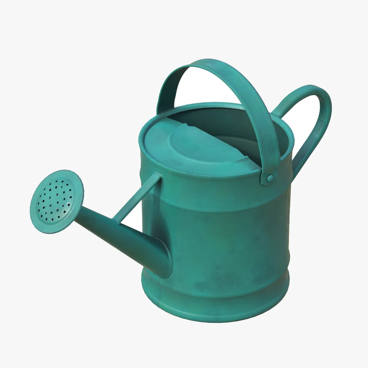 Metal Watering Can Painted 3D Model .c4d .max .obj .3ds .fbx .stl .blend 
