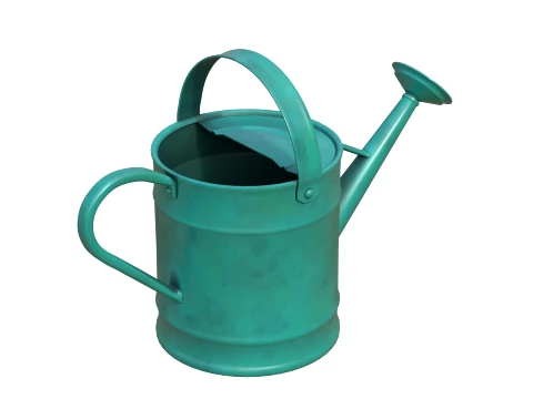 Metal Watering Can Painted 3D Model