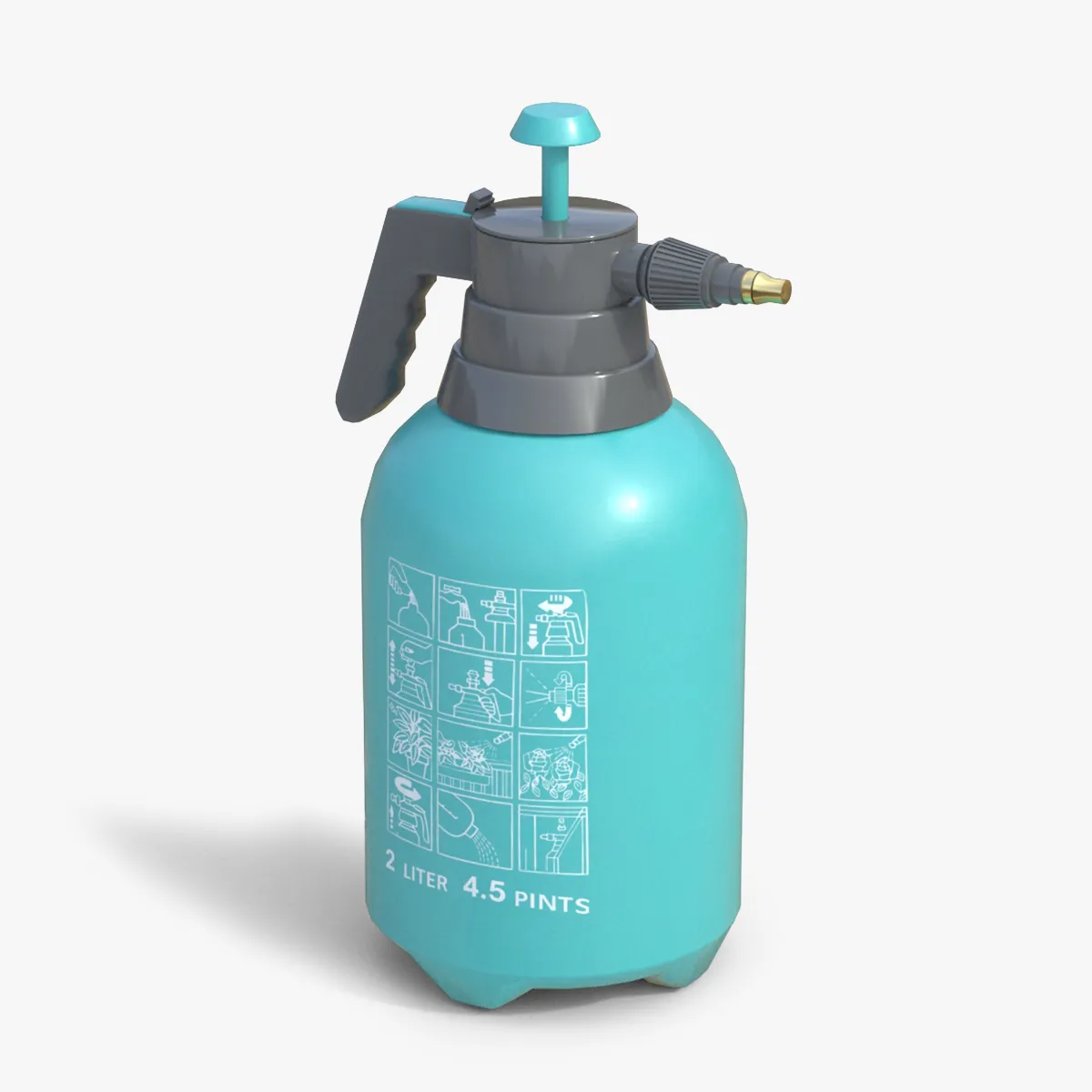 Pressure Sprayer 3D Model .c4d .max .obj .3ds .fbx .stl .blend