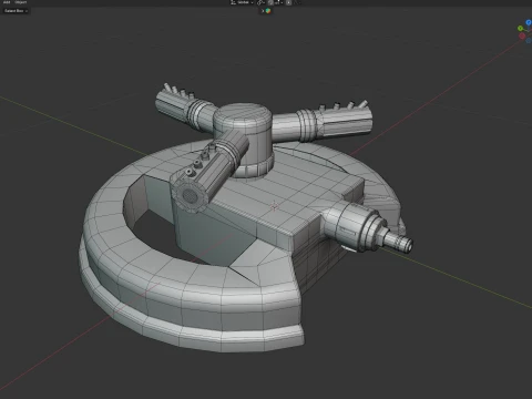 Rotating Garden Sprinkler 3D Model