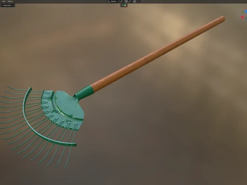 Springbok Rake Bulldog Gardening Tool 3D Model