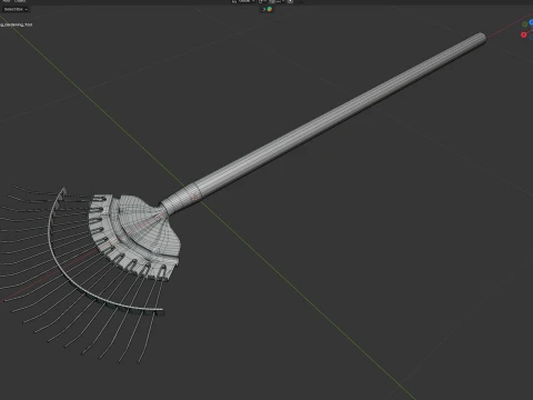 Springbok Rake Bulldog Gardening Tool 3D Model