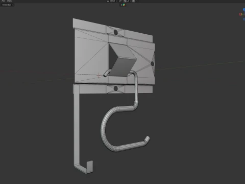 Wall Mounted Garage Storage Hooks 3D Model