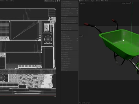 Wheelbarrow Green 3D Model