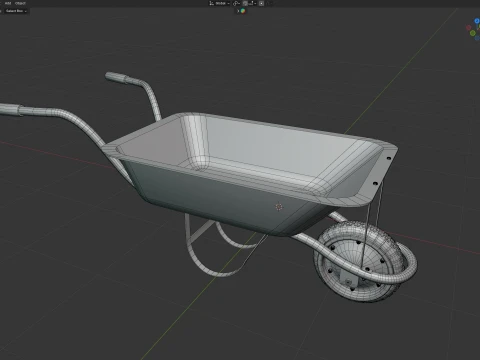 Wheelbarrow Green 3D Model