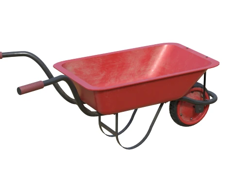 Wheelbarrow Red 3D Model