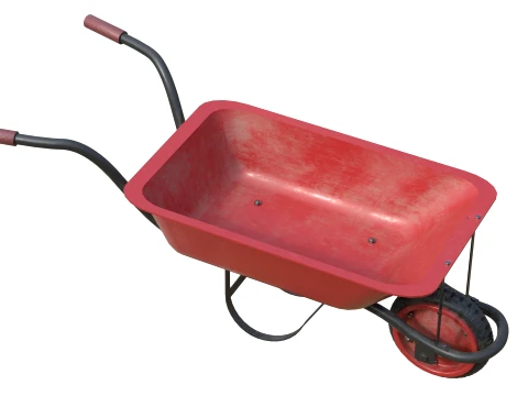 Wheelbarrow Red 3D Model