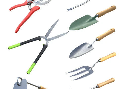 Garden Hand Tools 3D Model