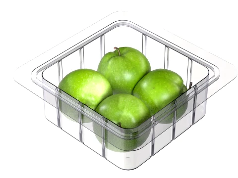 Apple Green Box Plastic Transparent 3D Model