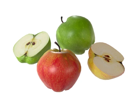 Apple Red and Green 3D Model