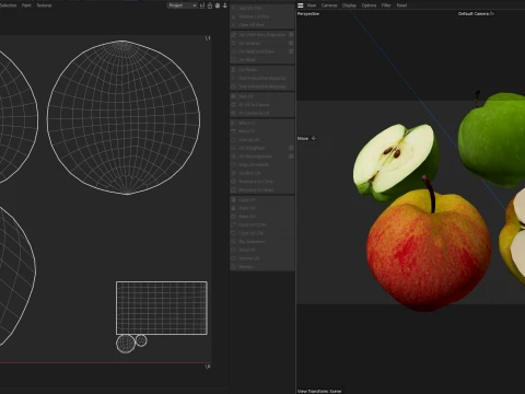 Apple Red and Green 3D Model