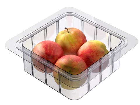 Apple Red Box Plastic Transparent 3D Model