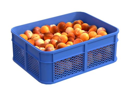 Apricot Plastic Crate 3D Model