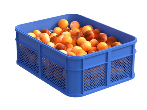 Apricot Plastic Crate 3D Model
