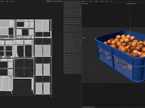 Apricot Plastic Crate 3D Model