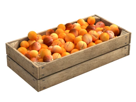 Caja de madera de albaricoque Modelo 3D