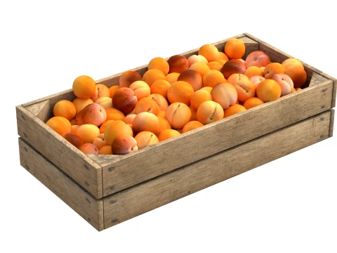 Apricot Wooden Crate 3D Model