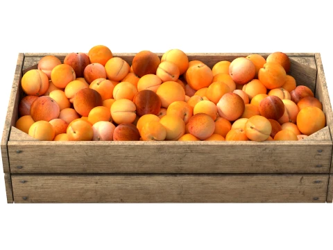 Apricot Wooden Crate 3D Model