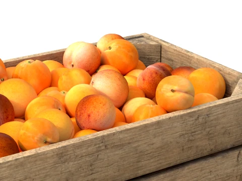 Apricot Wooden Crate 3D Model