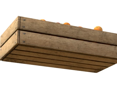 Apricot Wooden Crate 3D Model