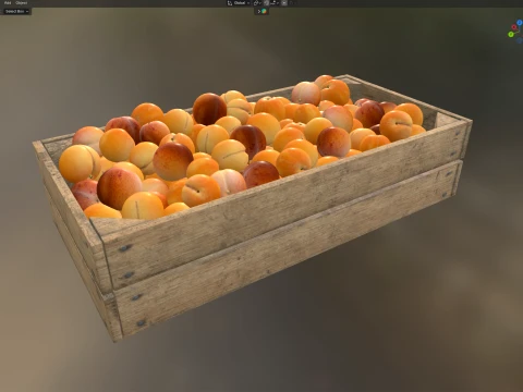 Apricot Wooden Crate 3D Model