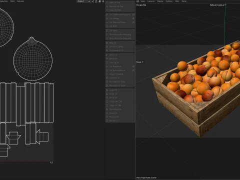Apricot Wooden Crate 3D Model