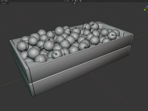 Apricot Wooden Crate 3D Model