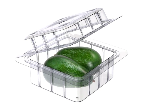 Avocado Fruit Box Plastic Transparent 3D Model
