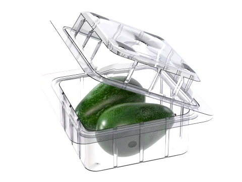 Avocado Fruit Box Plastic Transparent 3D Model