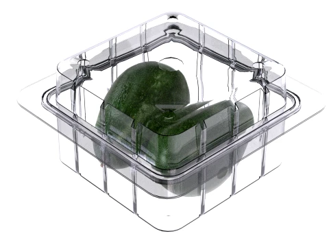 Avocado Fruit Box Plastic Transparent 3D Model