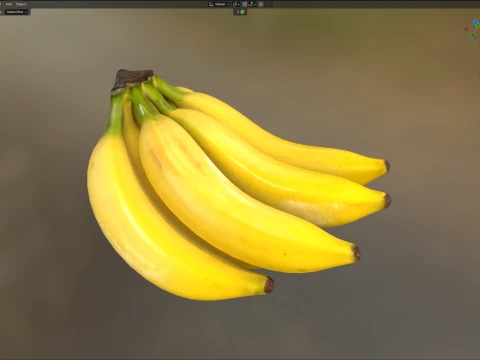 Banana Bunch 3D Model