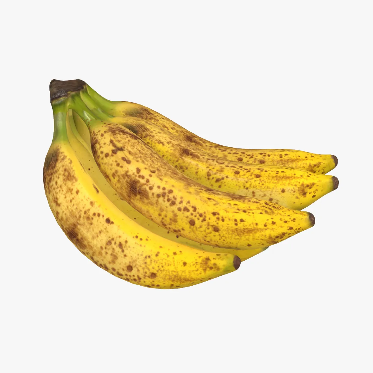 Banana Bunch Ripened 3D Model .c4d .max .obj .3ds .fbx .stl .blend