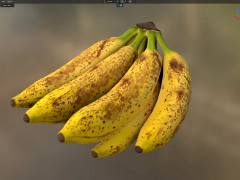 Banana Bunch Ripened 3D Model