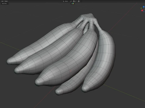 Banana Bunch Ripened 3D Model