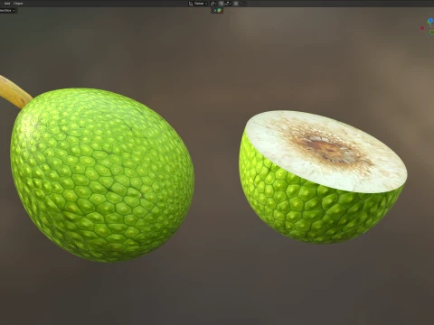 Fruta-p&atilde;o Modelo 3D